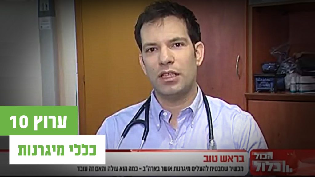 מכשיר חדש להקלה על מיגרנה" מתוך "הכל כלול"